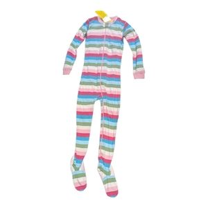 Gap Girls size 4 Zip Up Footie Striped Pajamas